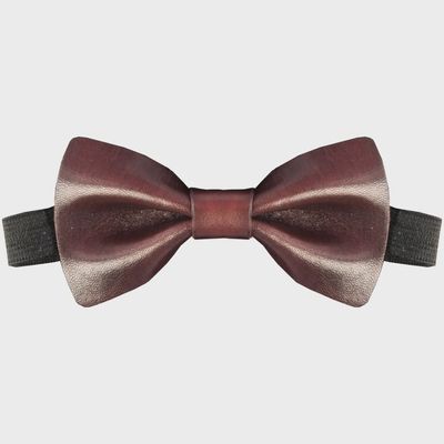 LEATHER BOWTIE BURGUNDA