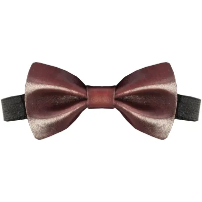 LEATHER BOWTIE BURGUNDA