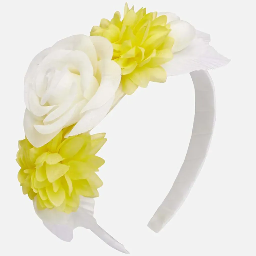 HEADBAND0589 YEL WHT FLOW T