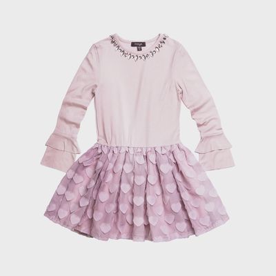 DRESS PINK JEWEL NECKLINE ME