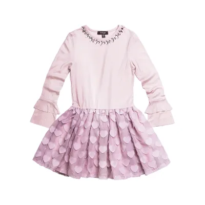 DRESS PINK JEWEL NECKLINE ME