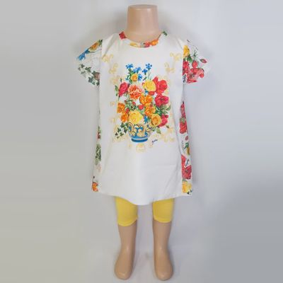 2PC TOP&LEG BJ13778 FLOR&YEL