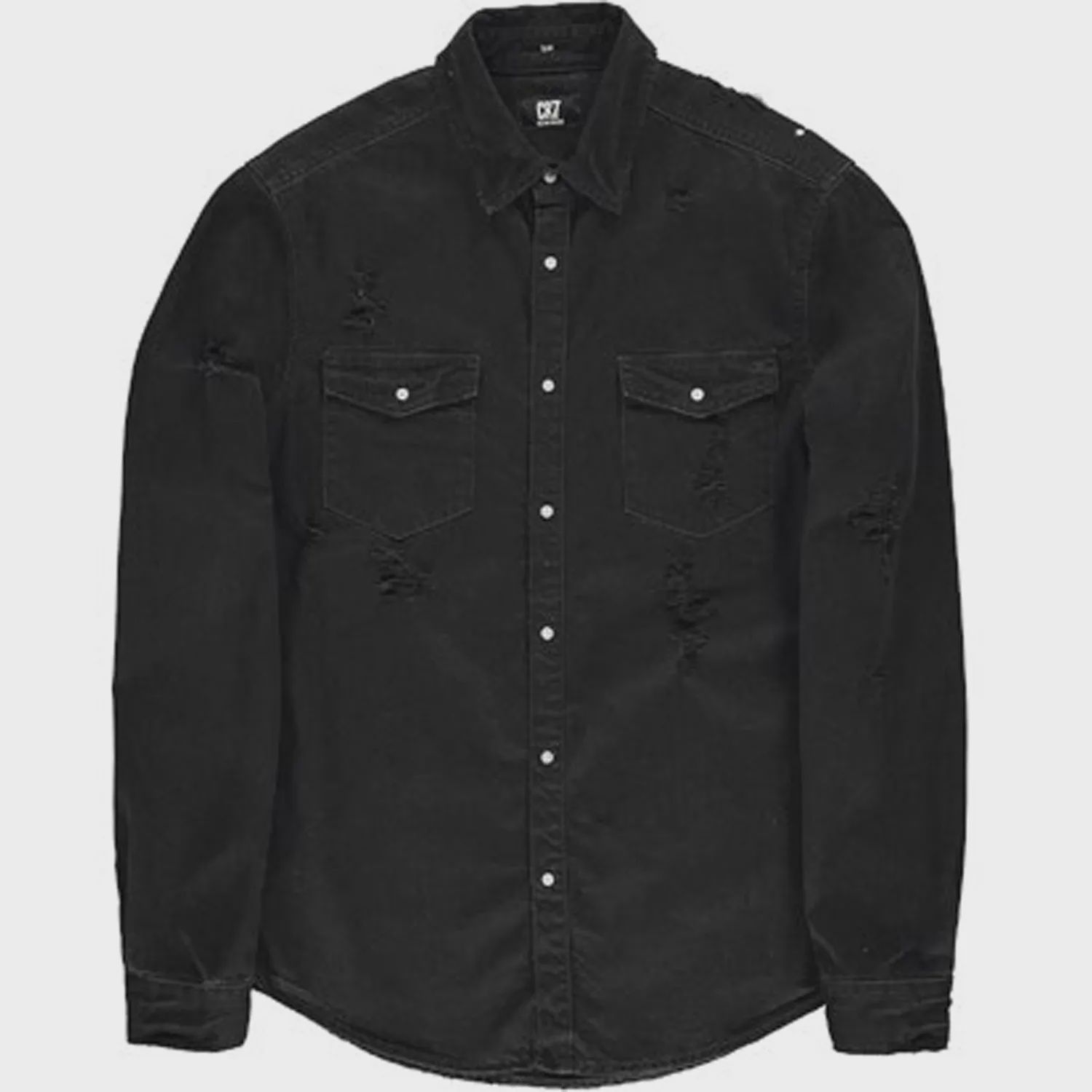 DENIM SHIRT BLACK SLIM FIT 2