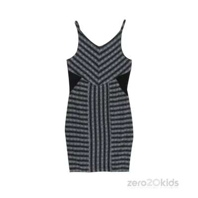 DRESS 8794 BLK / GRY KNT MESH T