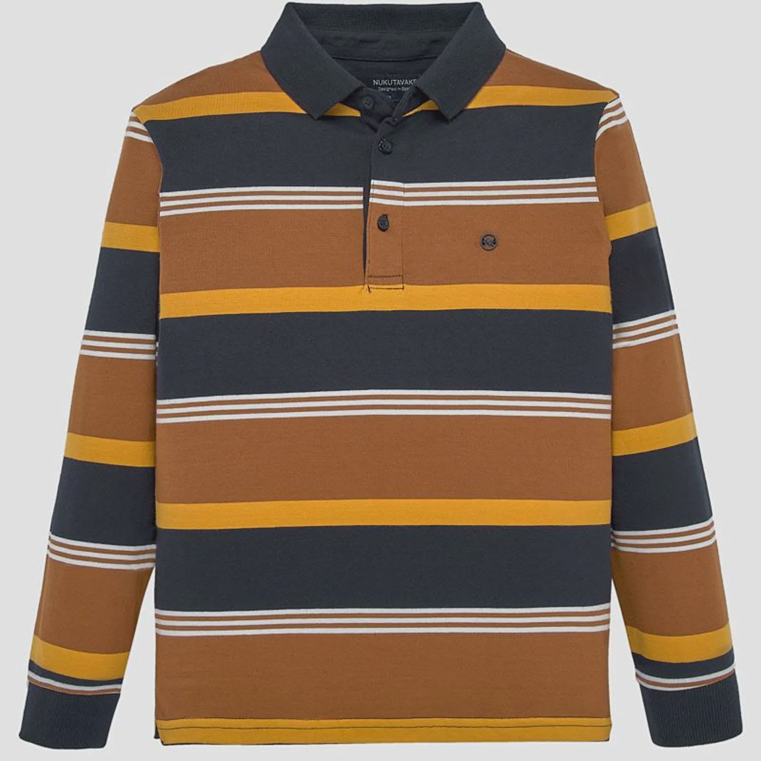 POLO TOP NAVY BROWN MULTI STR
