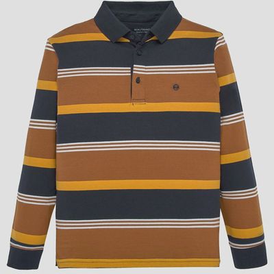 POLO TOP NAVY BROWN MULTI STR
