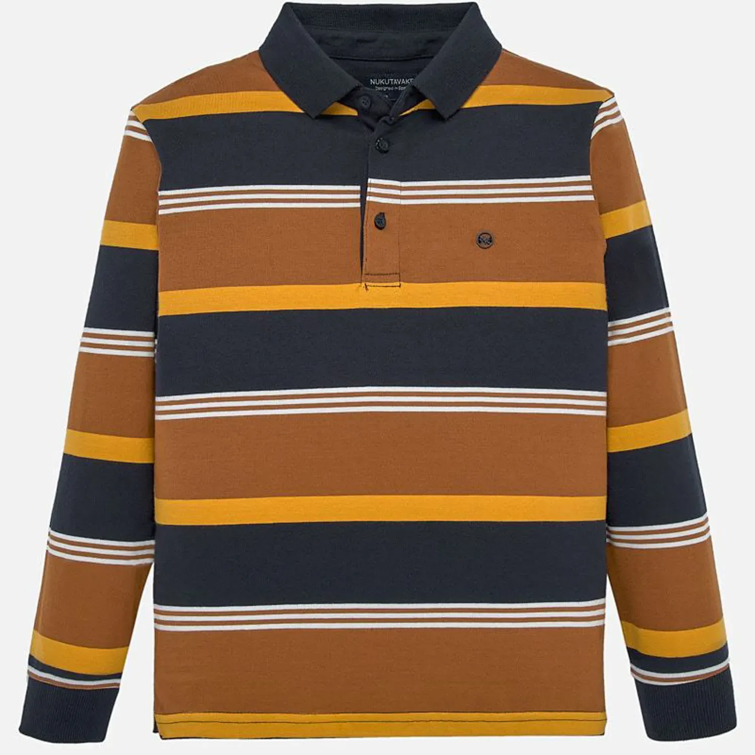 POLO TOP NAVY BROWN MULTI STR