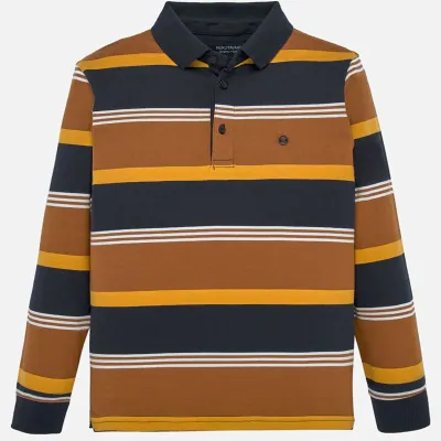 POLO TOP NAVY BROWN MULTI STR