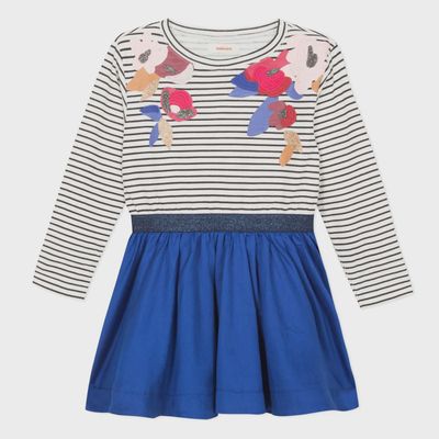 DRESS NAVY & WHITE STRIPE TO