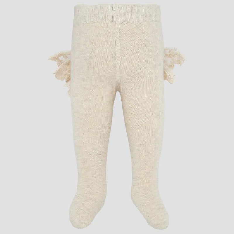 KNIT TIGHT BEIGE LACE FLOUNCES