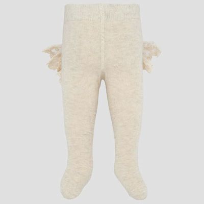 KNIT TIGHT BEIGE LACE FLOUNCES
