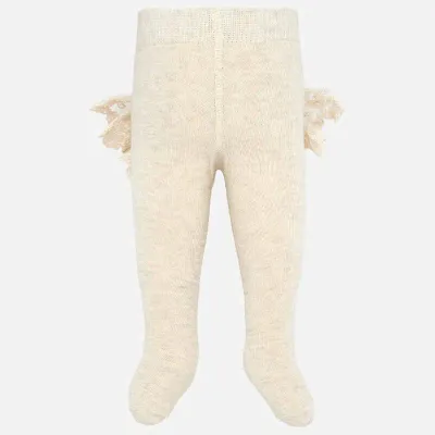 KNIT TIGHT BEIGE LACE FLOUNCES