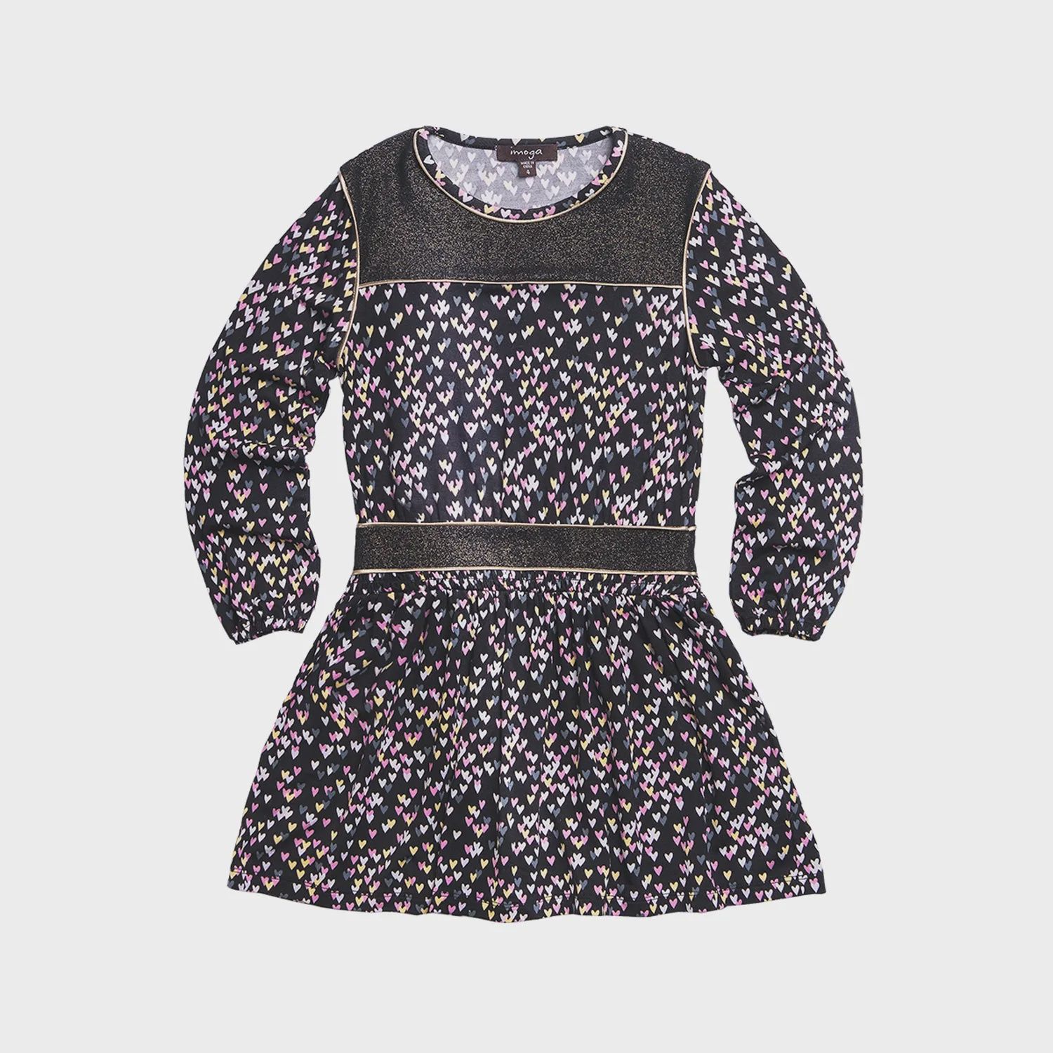 DRESS BLACK MULTI COLORED HEA