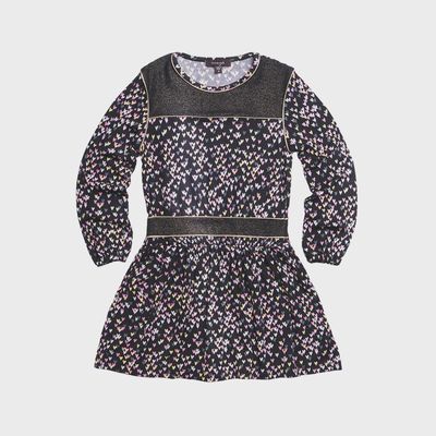 DRESS BLACK MULTI COLORED HEA