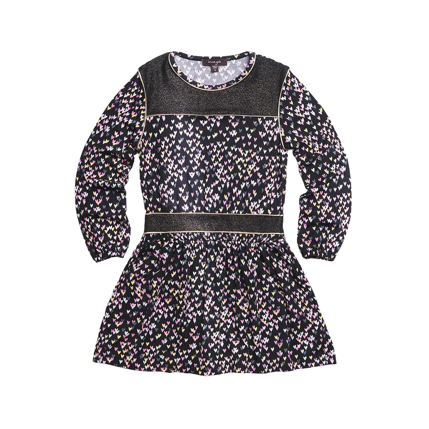 DRESS BLACK MULTI COLORED HEA