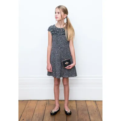 DRESS BLACK MULTICOLOR WEAVE