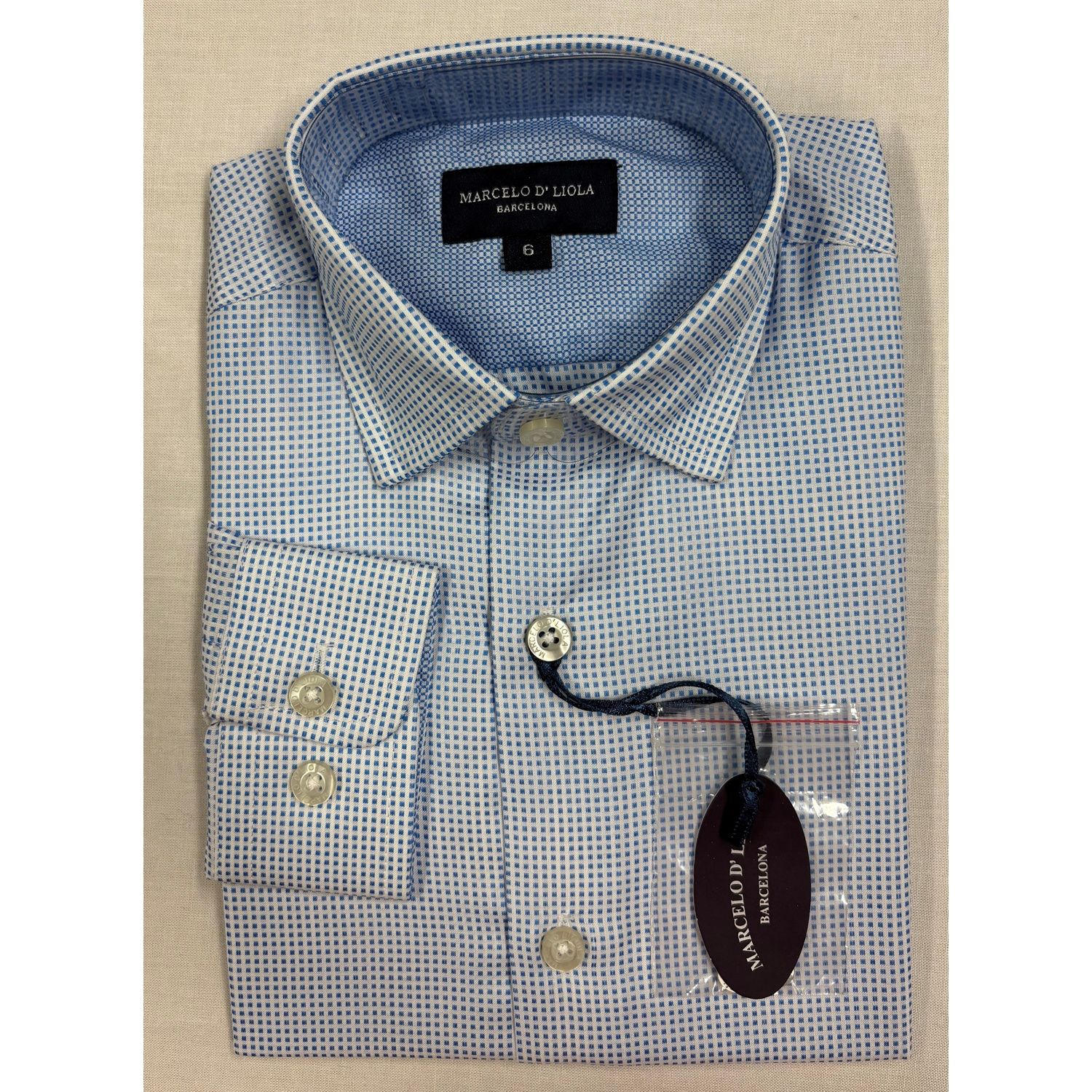 SHIRT 5687 BLUE PIQUET PR