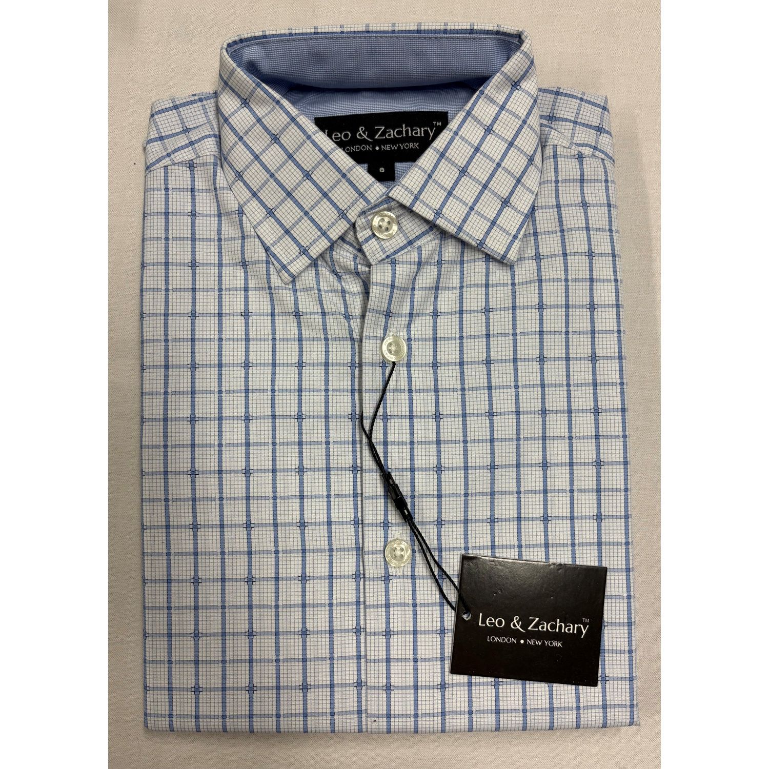 SHIRT BLUE & WHITE WINDOWPAN