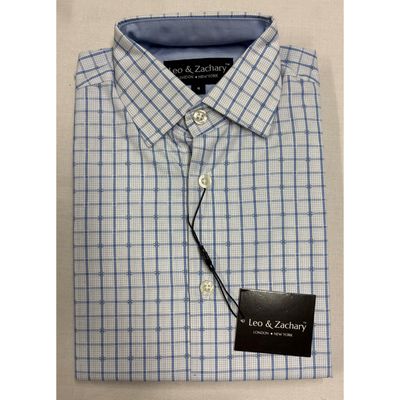 SHIRT BLUE & WHITE WINDOWPAN