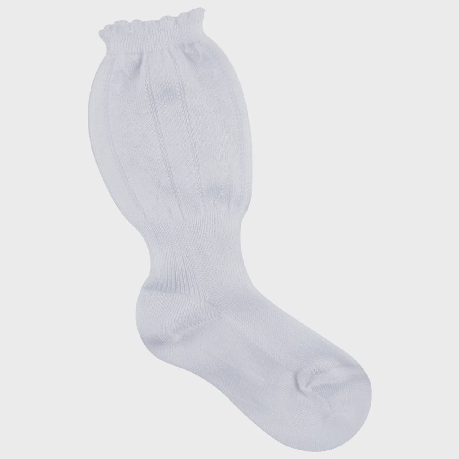 SOCK 018 WHT LONG BA