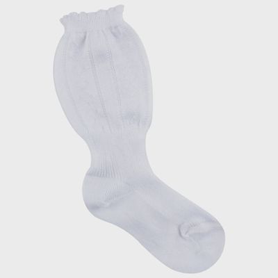 SOCK 018 WHT LONG BA