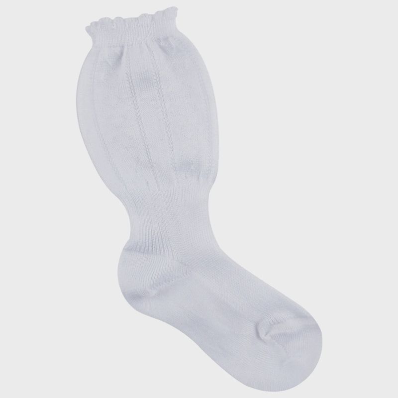 SOCK 018 WHT LONG BA