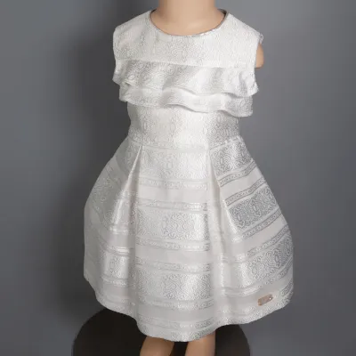 DRESS640 WHT EMBOS ORG SLV T DRESS640 WHT EMBOS ORG SLV T