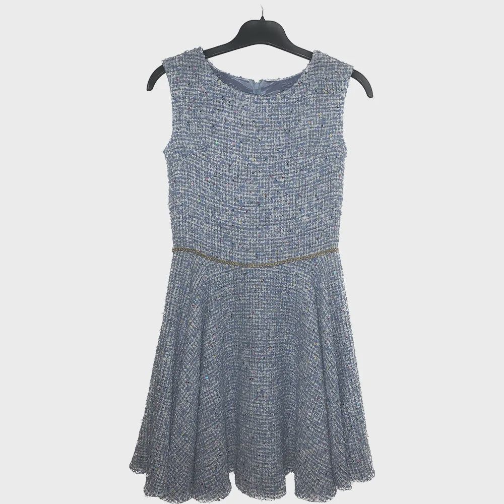 DRESS114J TWEED BLU / WHT CA