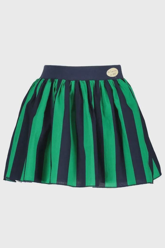 SKIRT 5704 NVY / GRN STRP REVER