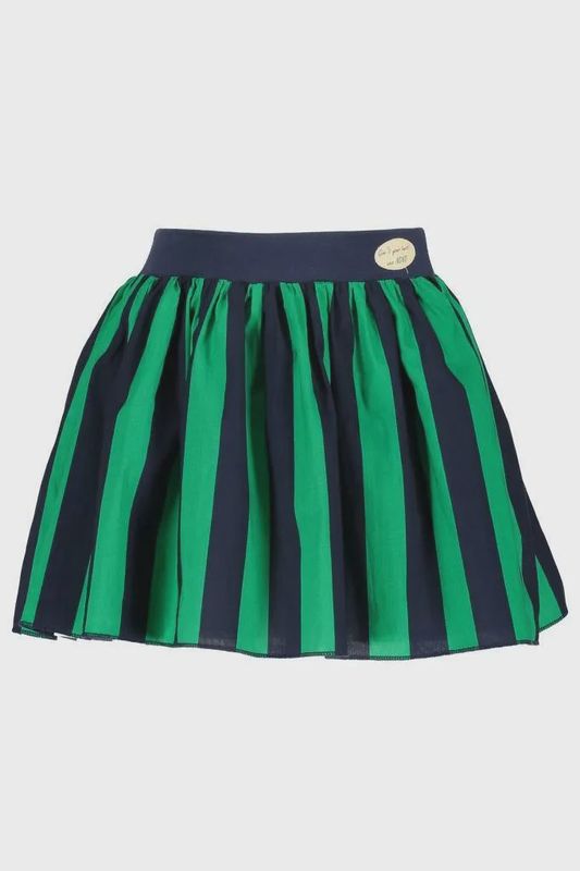 SKIRT 5704 NVY / GRN STRP REVER