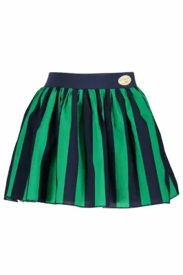 SKIRT 5704 NVY / GRN STRP REVER