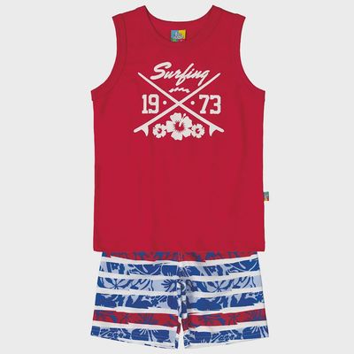 2PC TANK&SHORT3439B BL PRN / S9LUN1L3RD