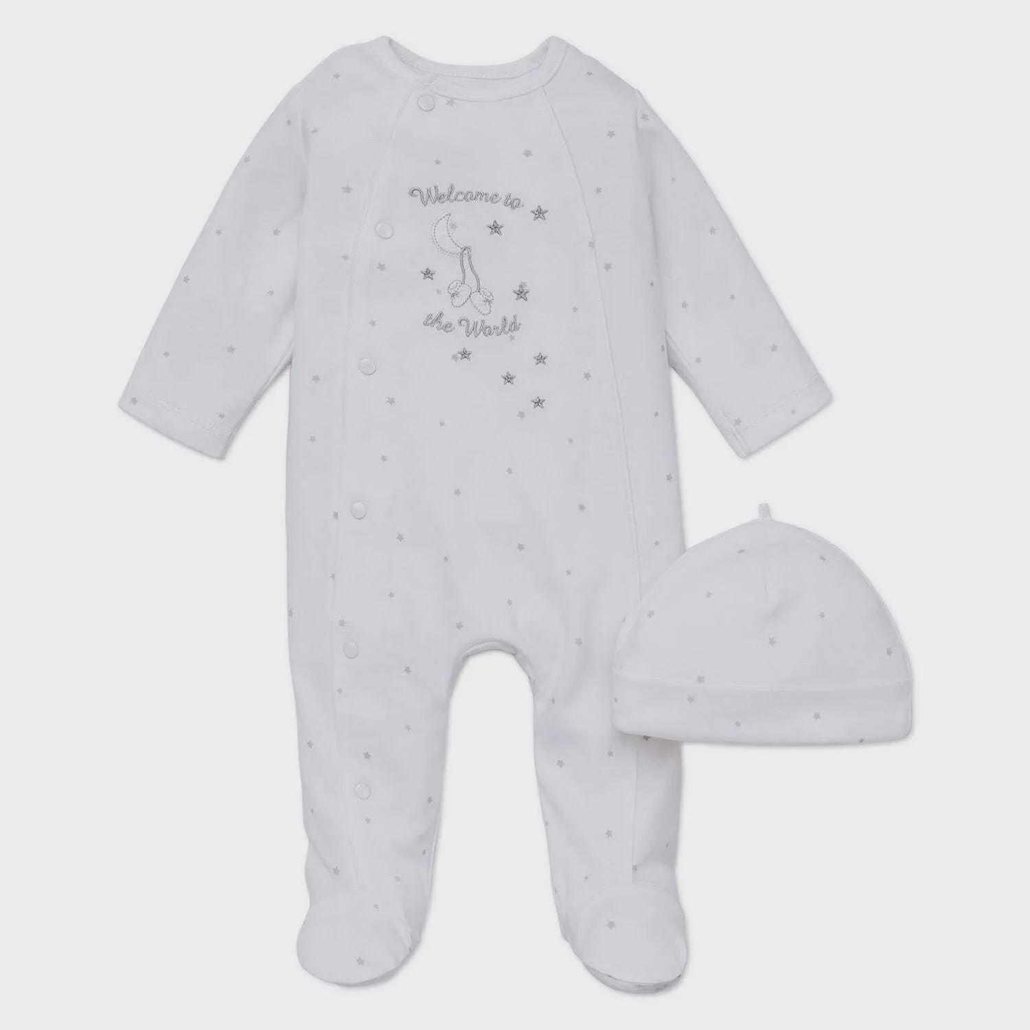 2 PC SLEEPER & HAT WHIT / 3991N