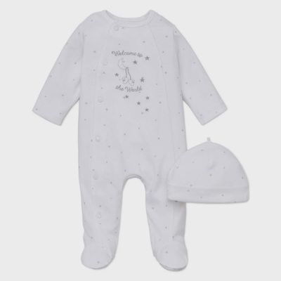 2 PC SLEEPER & HAT WHIT / 3991N