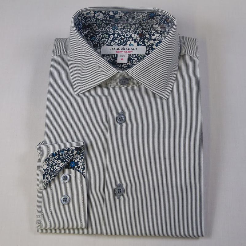 SHIRT SH9468 BLK STRP FLOR TR