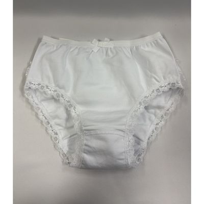 UNDERWEAR LACE TRIM WHITE