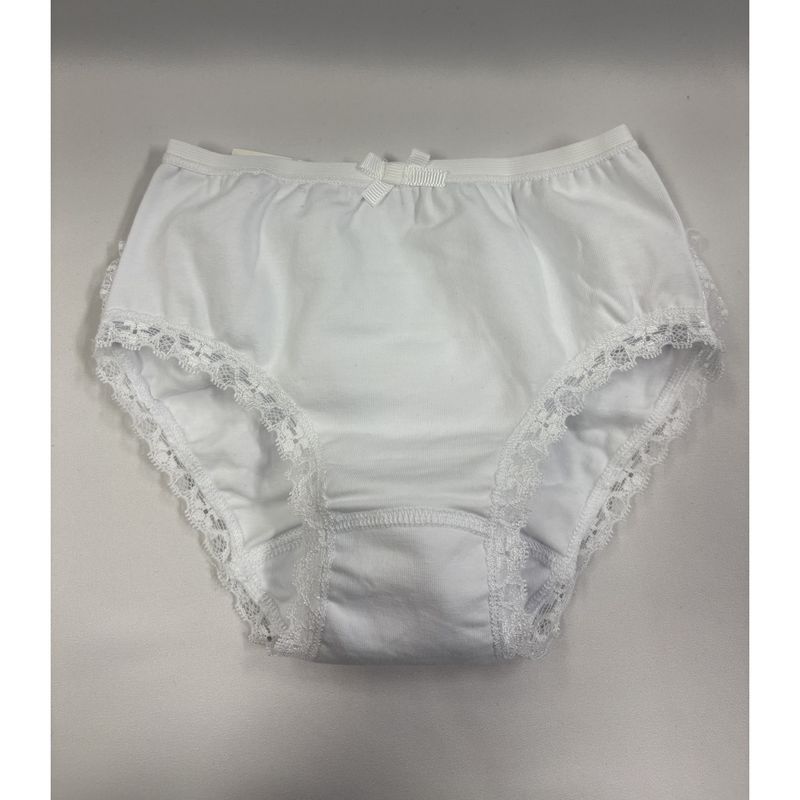 UNDERWEAR LACE TRIM WHITE