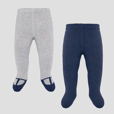 2PACK TIGHTS NAVY AND GREY KN