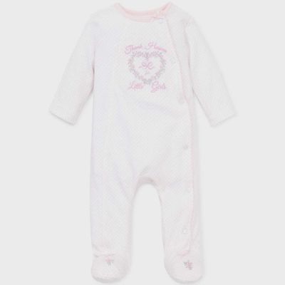 SLEEPER WHITE PINK DOT THANNK HEAVEN LITTLE GIRLS / LBQ01556N