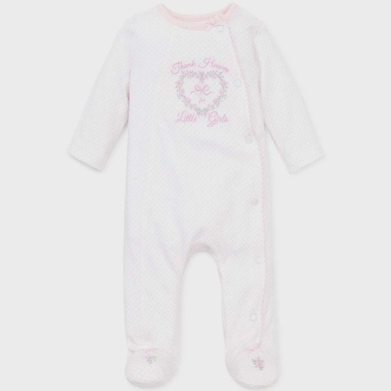 SLEEPER WHITE PINK DOT THANNK HEAVEN LITTLE GIRLS / LBQ01556N