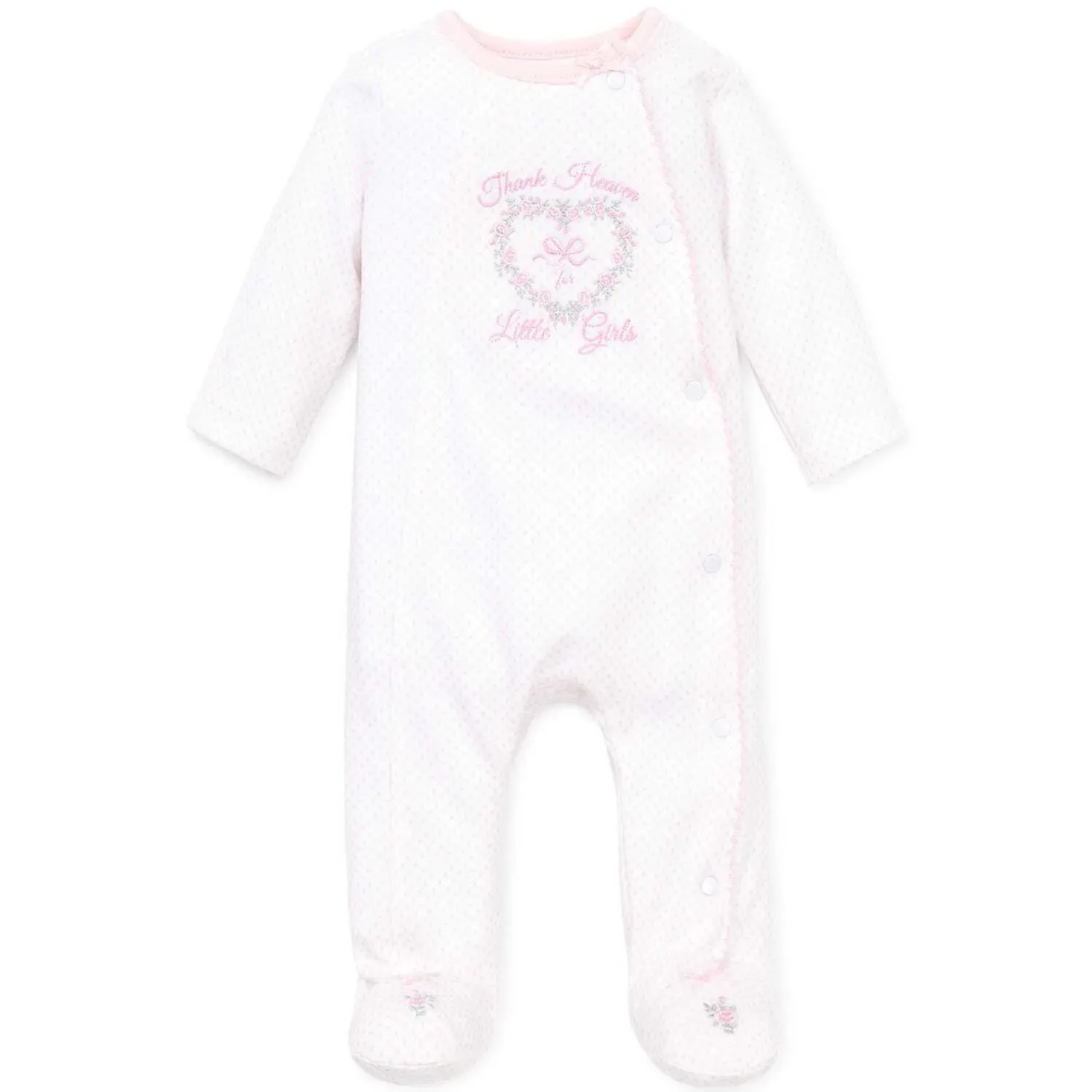 SLEEPER WHITE PINK DOT THANNK HEAVEN LITTLE GIRLS / LBQ01556N