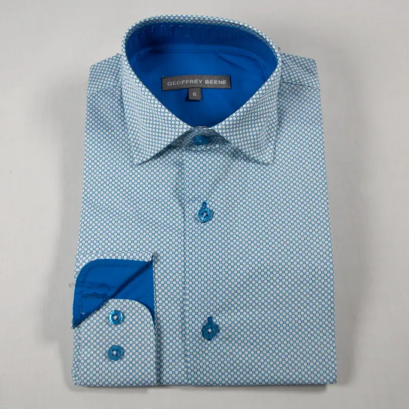 SHIRT SHGB9008 WHT CIRCLE SHIRT SHGB9008 WHT CIRCLE
