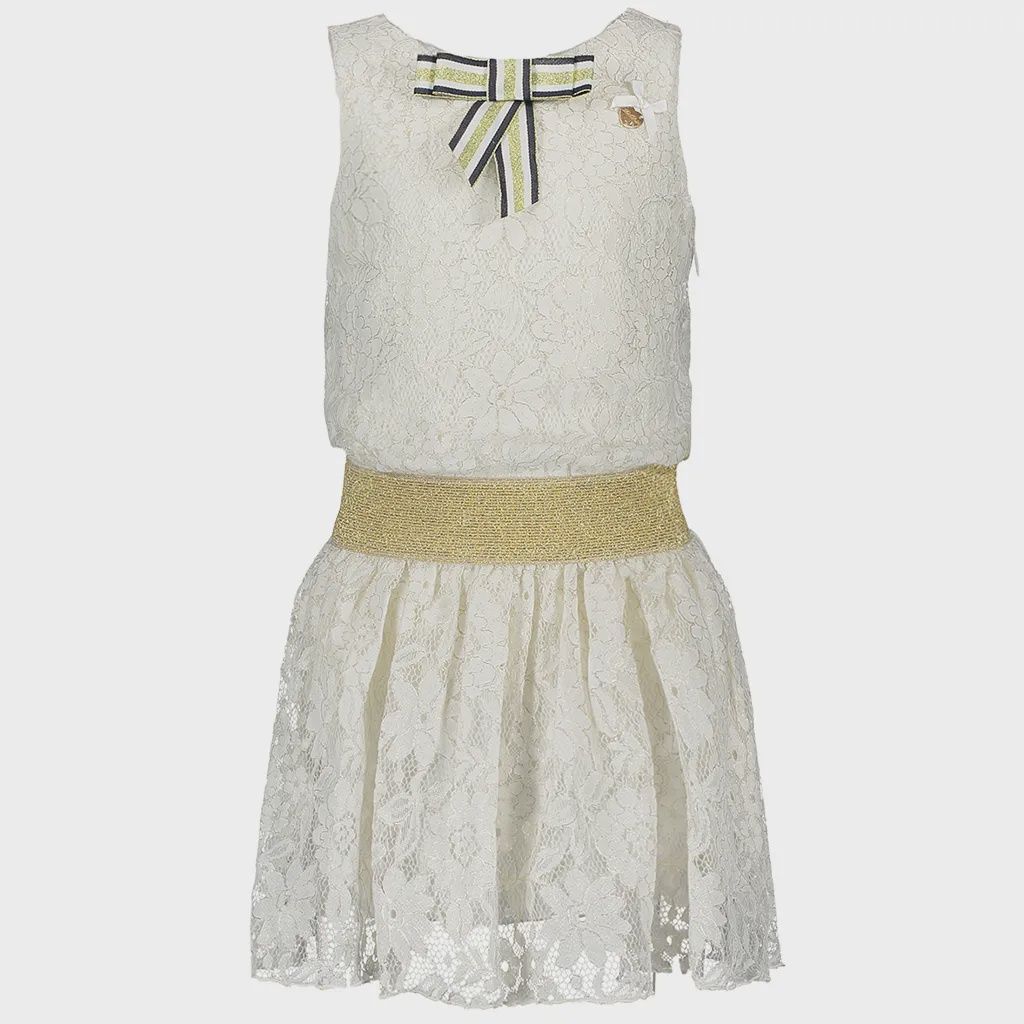 DRESS 5803 CRM / GOLD FLOW LA