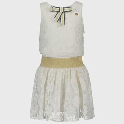 DRESS 5803 CRM / GOLD FLOW LA