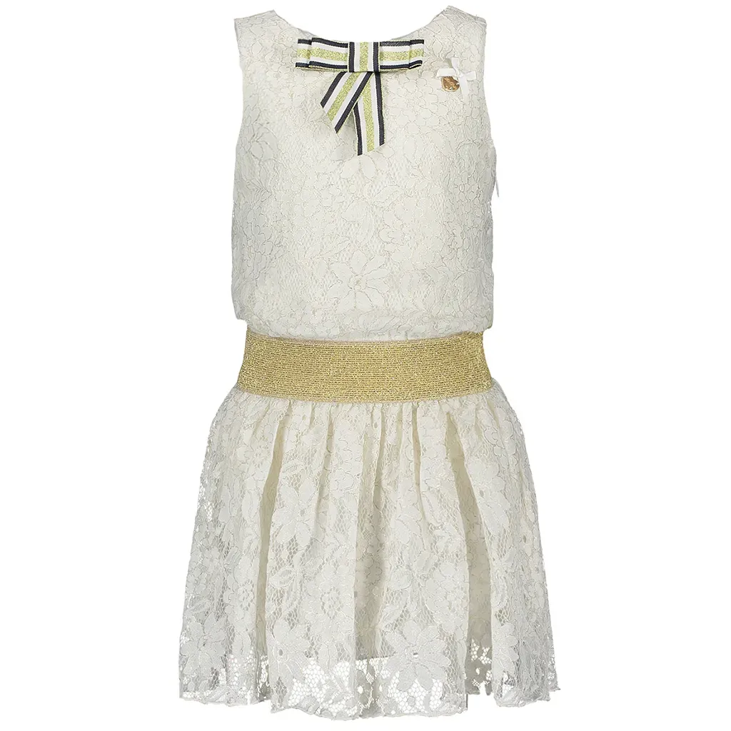 DRESS 5803 CRM / GOLD FLOW LA