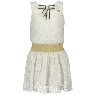 DRESS 5803 CRM / GOLD FLOW LA
