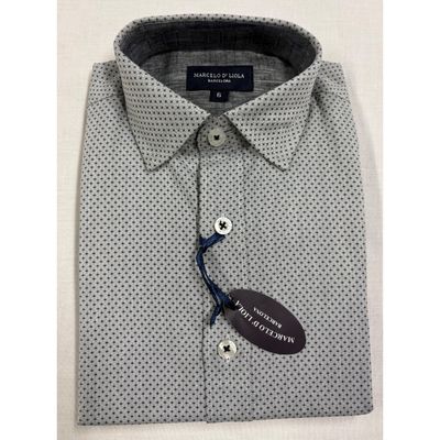 SHIRT 5703 METAL DOT BLK PRN