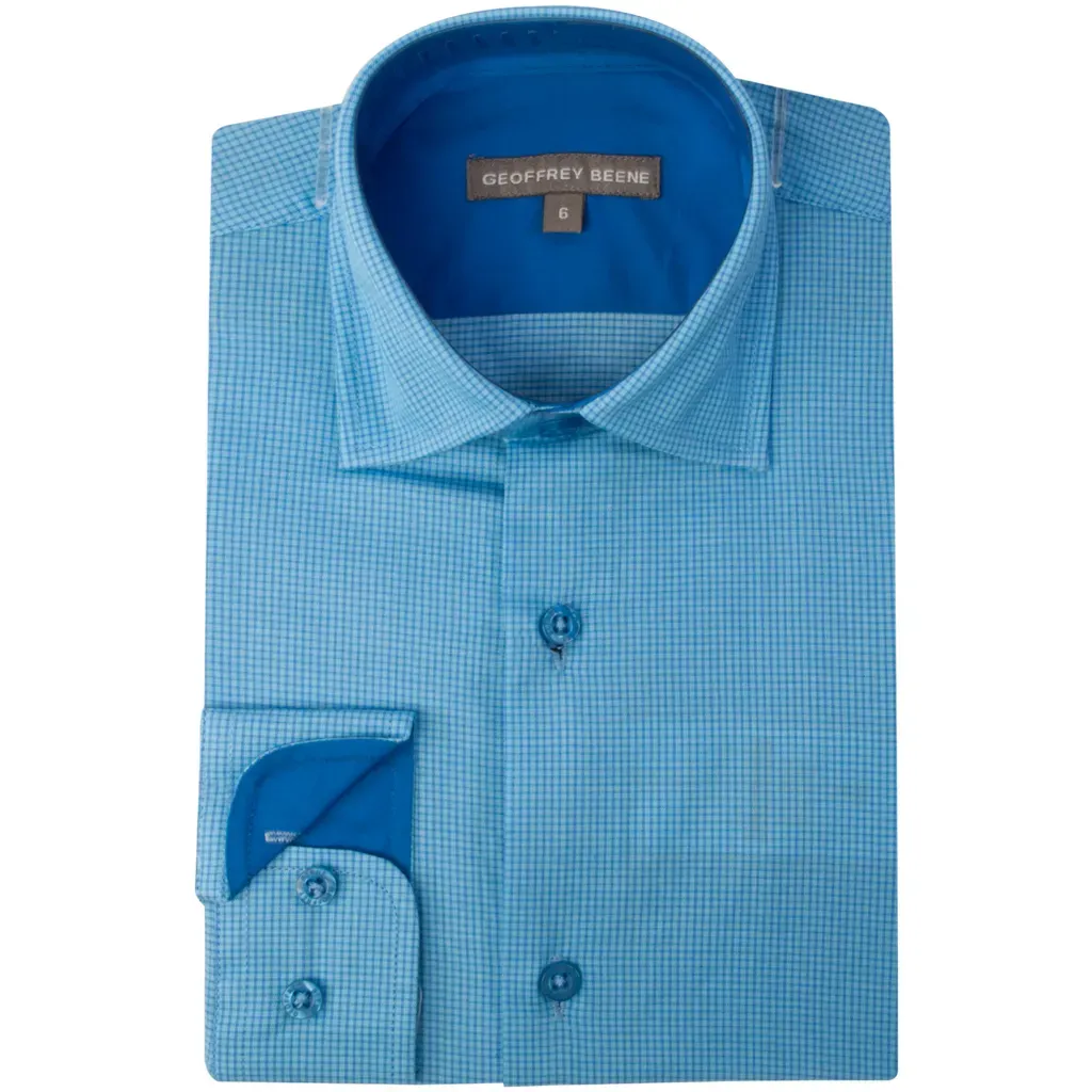 SHIRT SHGB9010 BLUE GINGHA