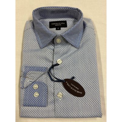 SHIRT 5704 STEEL BLUE DOT PRN