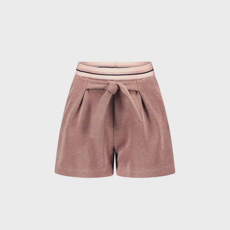 SHORT ROSY GINGER IMITATION TIE BELT SPARKLY ELASTIC WAISTBAND / N2125606
